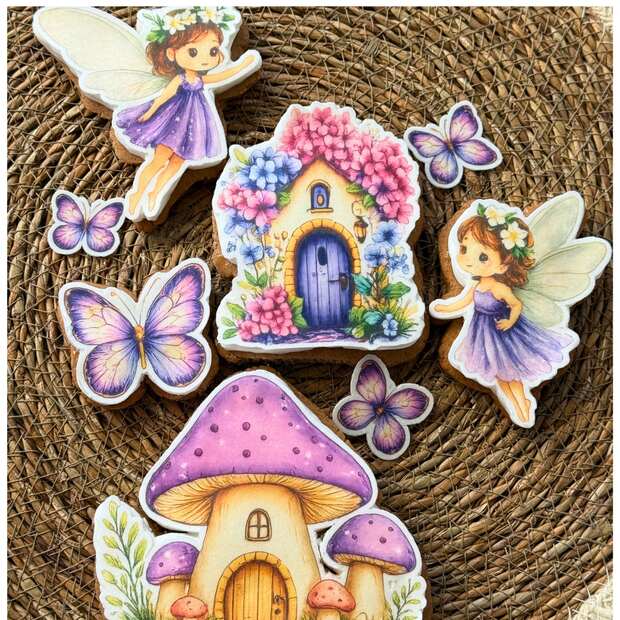 Декорирани меденки с принт Fairy Garden
