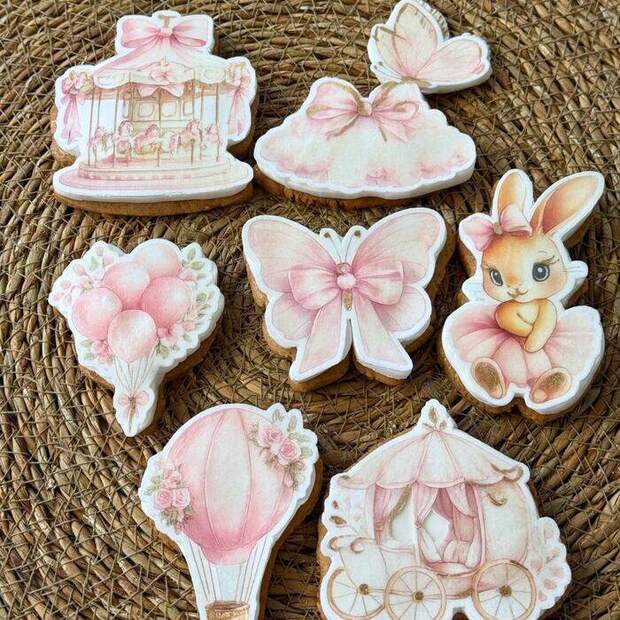 Декорирани меденки с принт Little Bunny